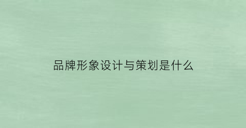 品牌局面策画与唆使是什么(品牌局面策画蕴涵什么)(图1)